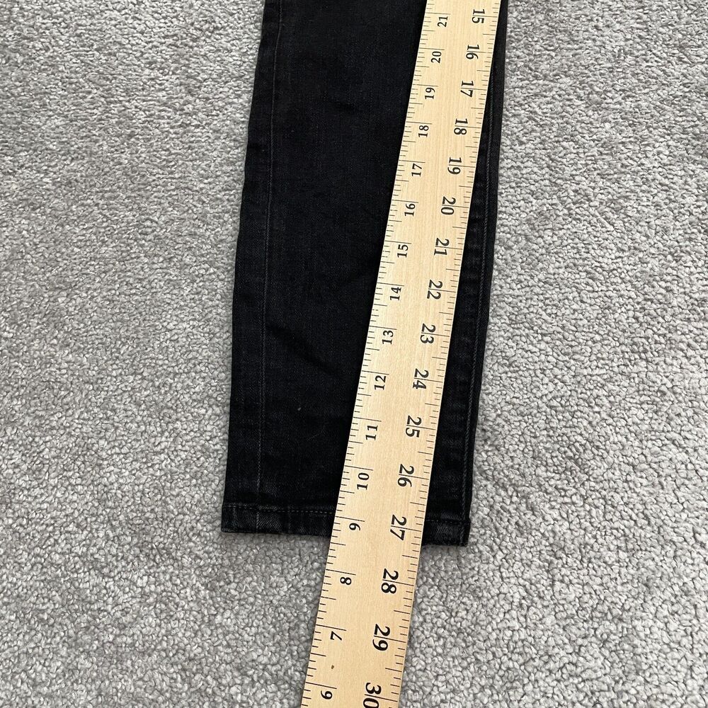 J.Crew High Rise Skinny Denim Jeans Womens 28 L27 Black Dark Wash Stretch Casual - Picture 8 of 10